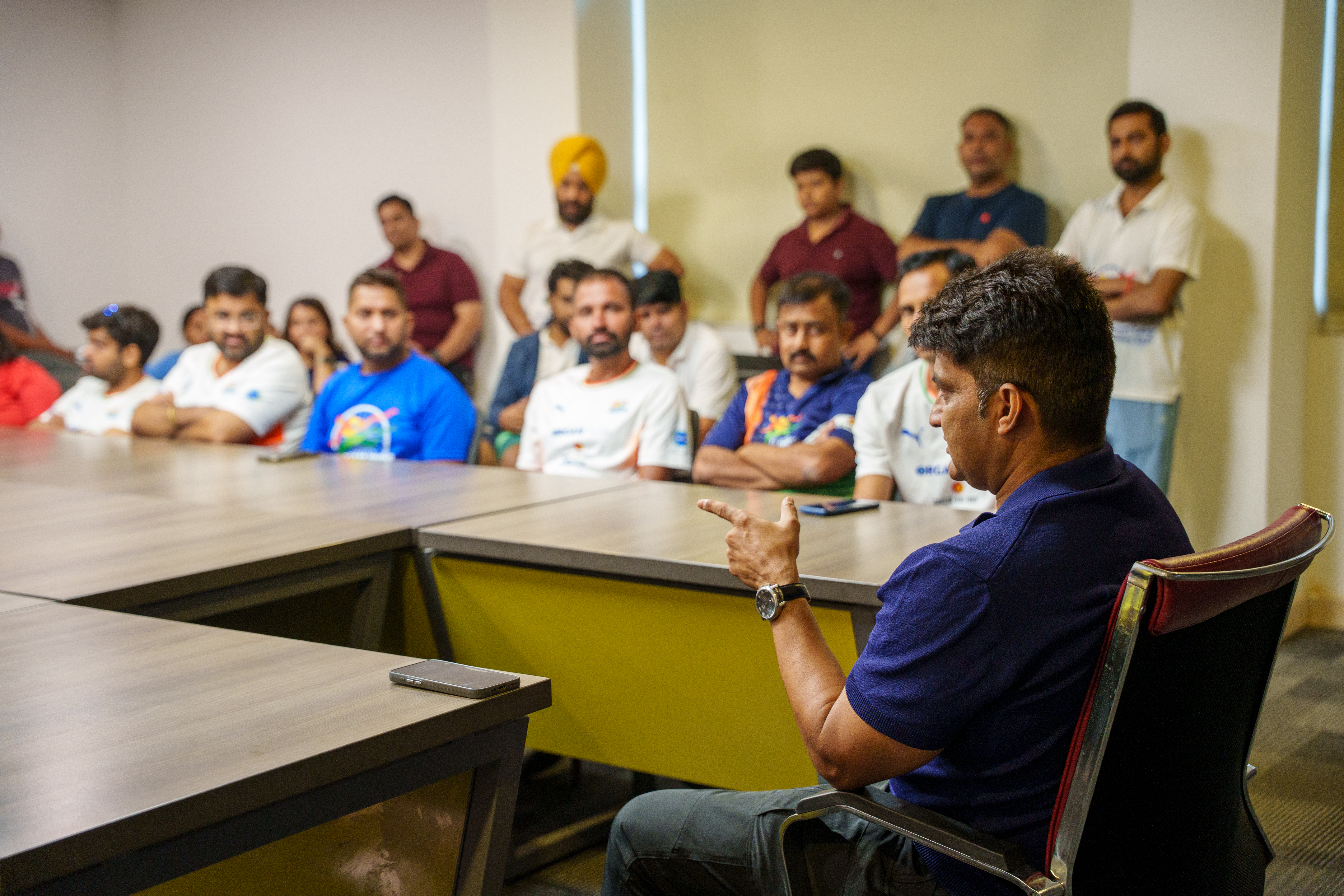 Amit Khanna interacts with Team India athletes
